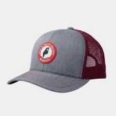 BONE TRUCKER CINZA E VINHO, LOGO EMBORRACHADA
