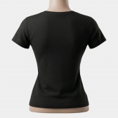 CAMISETA FEMININA PRETA (ROSETA)
