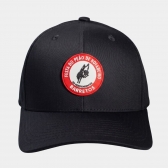 BONE FECHADO PRETO, LOGO EMBORRACHADA