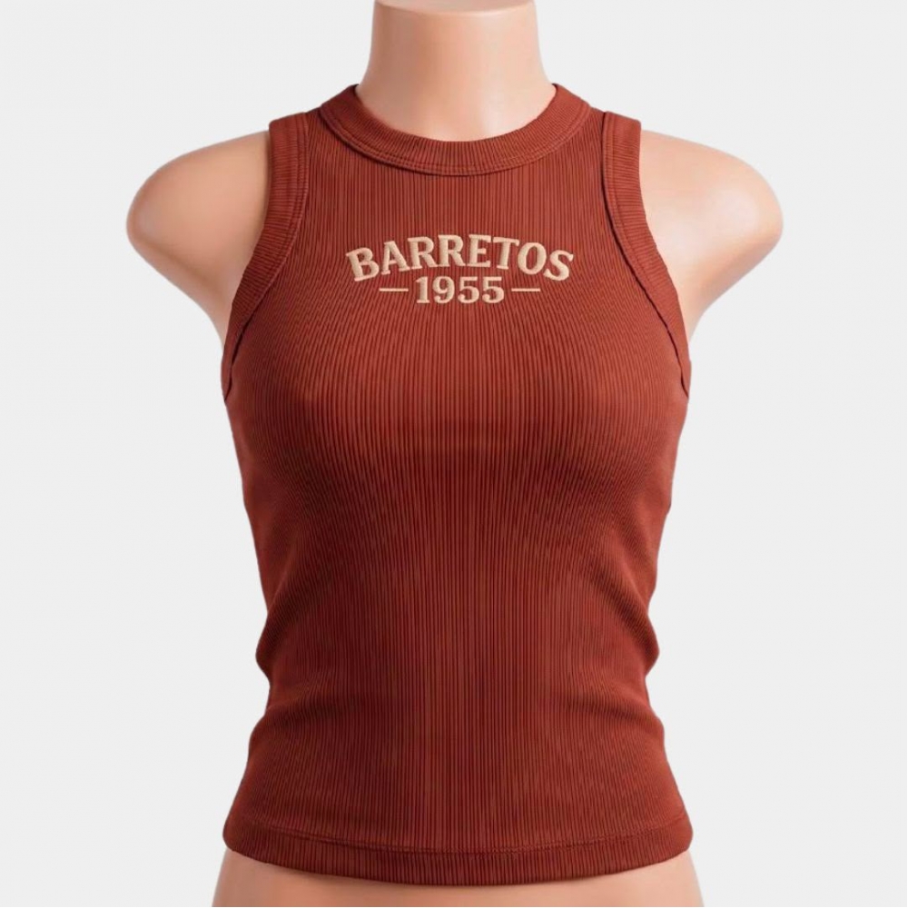 CROPPED REGATA FEMININO MARROM