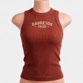 CROPPED REGATA FEMININO MARROM