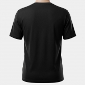 CAMISETA MASCULINA PRETA, LOGO EMBORRACHADA