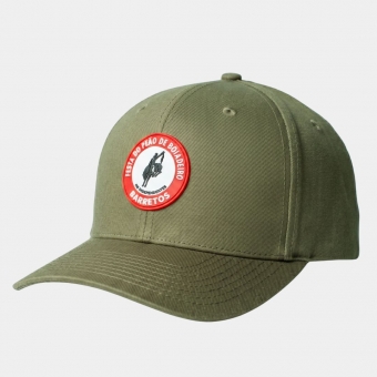 BONE FECHADO VERDE MILITAR, LOGO EMBORRACHADA