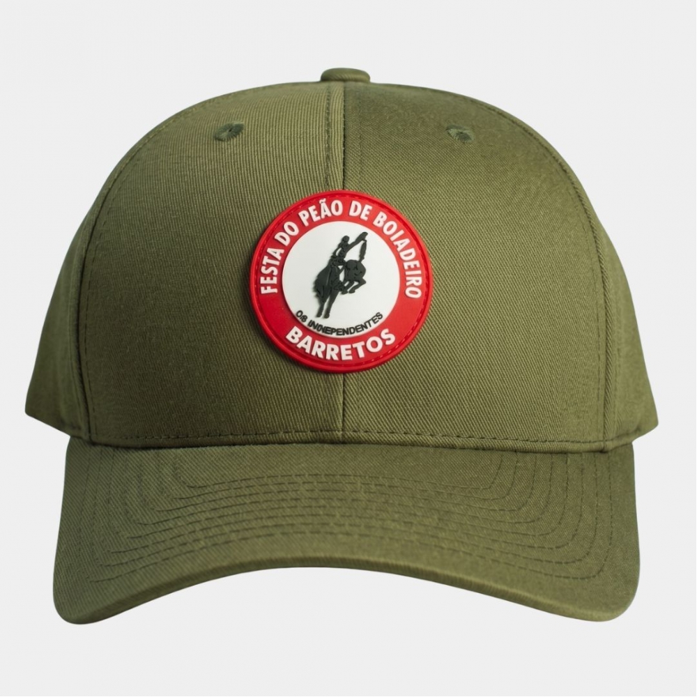 BONE FECHADO VERDE MILITAR, LOGO EMBORRACHADA