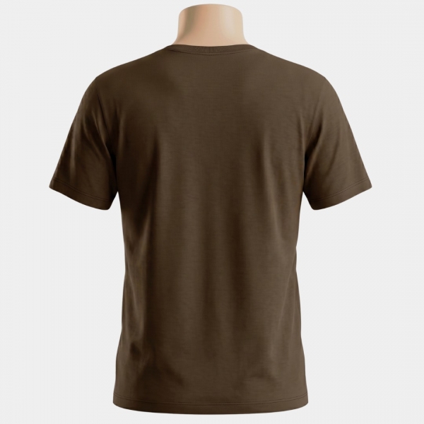 CAMISETA MASCULINA  LOGO ESTAMPA FRONTAL - CAMISETA MASCULINA LOGO ESTAMPA FRONTAL-MARROM M