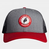 BONE CINZA E VERMELHO LOGO EMBORRACHADA