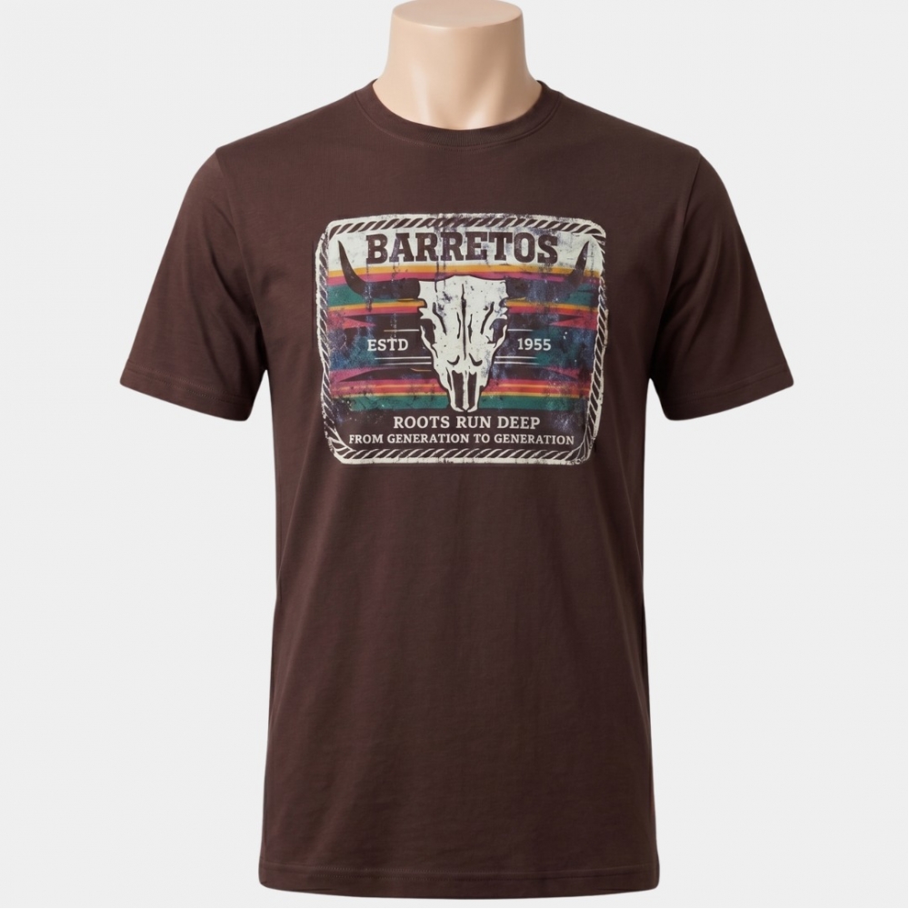 CAMISETA MASCULINA LOGO VINTAGE - CAMISETA MASCULINA LOGO VINTAGE-MARROM-M