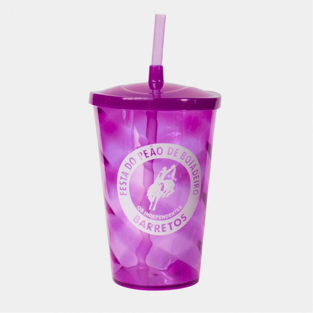 COPO ACRILICO EUPHORIA PINK 450ML (VARIADOS) - ROXO