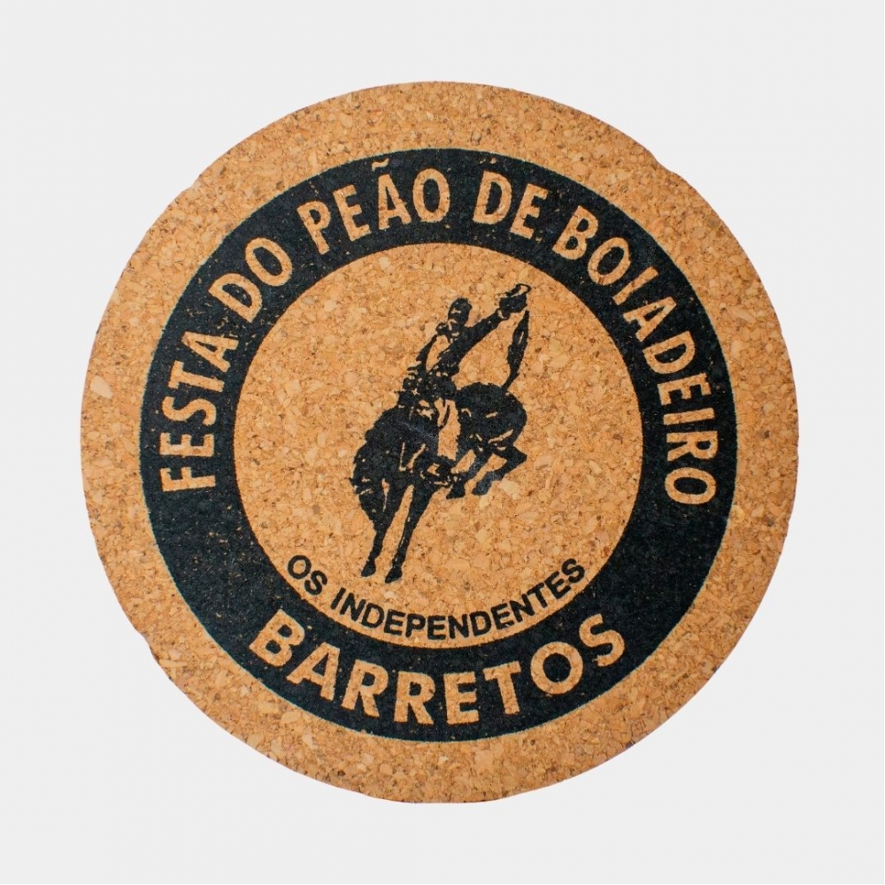 PORTA COPO (BOLACHA CORTIÇA) -  PRETA
