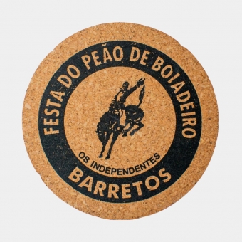 PORTA COPO (BOLACHA CORTIÇA) -  PRETA