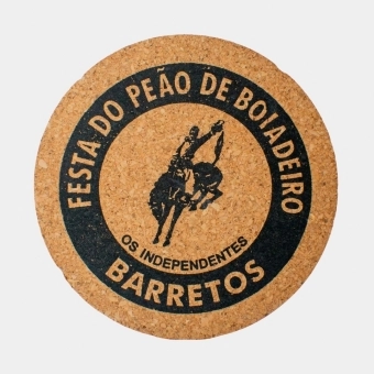 PORTA COPO (BOLACHA CORTIÇA) -  PRETA