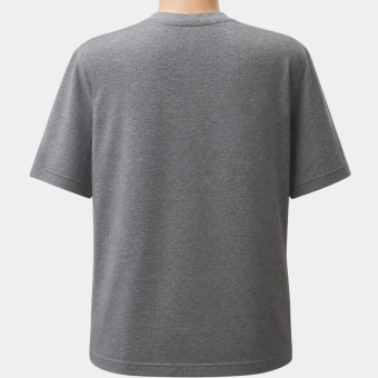 CAMISETA MASCULINA MESCLA ESCURA, LOGO EMBORRACHADA
