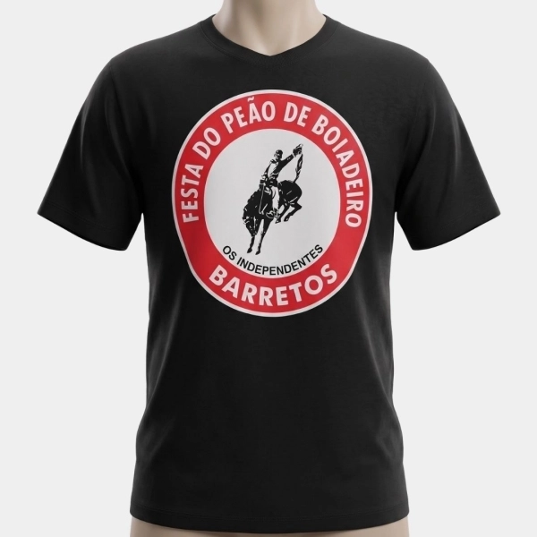 CAMISETA MASCULINA PRETA (ROSETA)