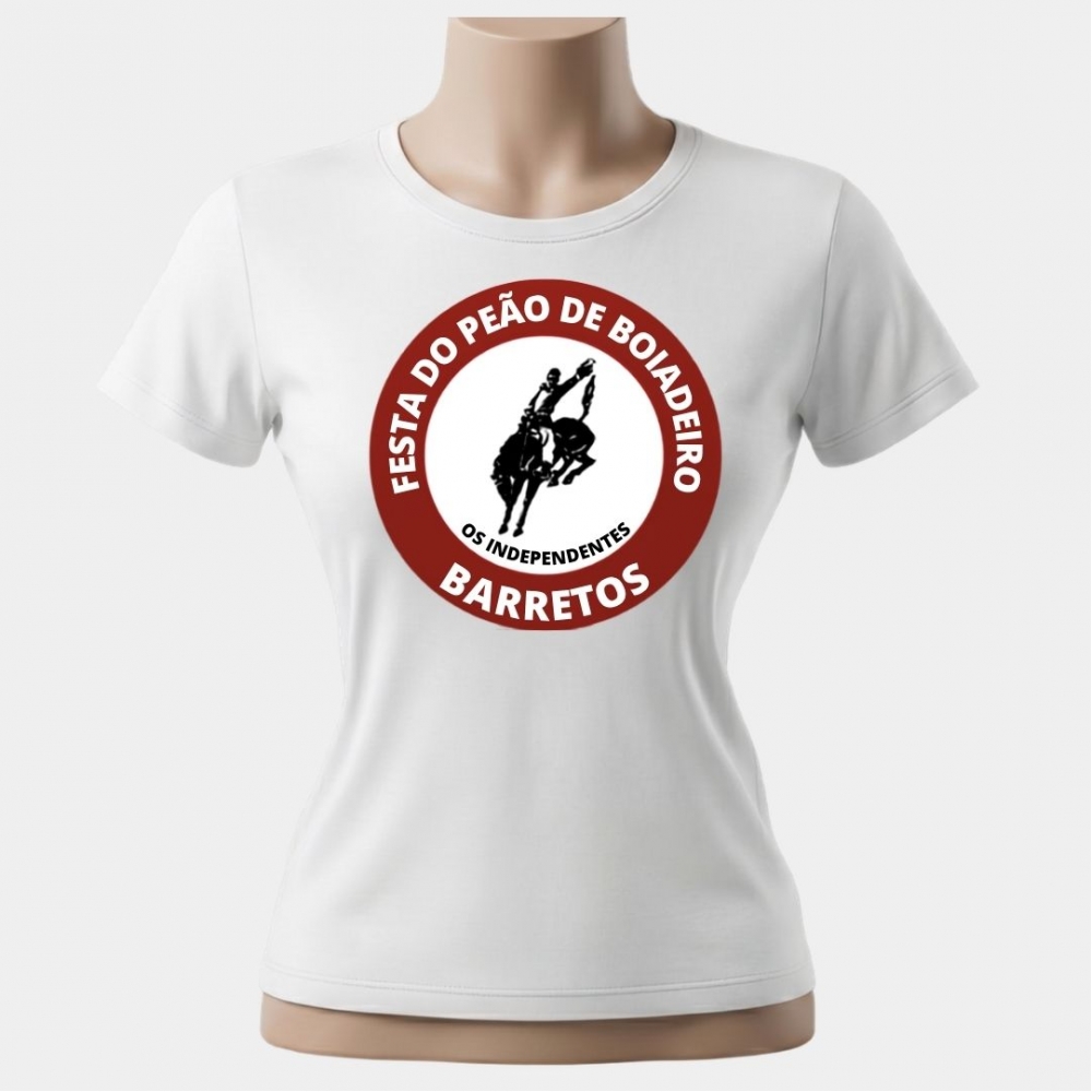 CAMISETA FEMININA BRANCA (ROSETA)