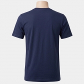 CAMISETA MASCULINA ESTAMPA FLOCADO - CAMISETA MASCULINA ESTAMPA FLOCADO- AZUL MARINHO - M