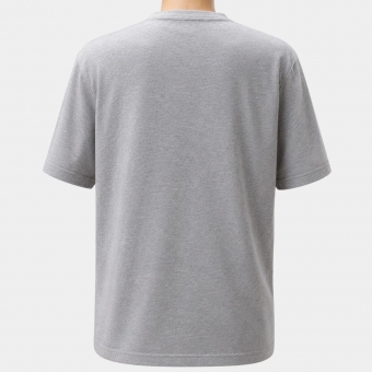 CAMISETA MASCULINA MESCLA MEDIO, LOGO EMBORRACHADA