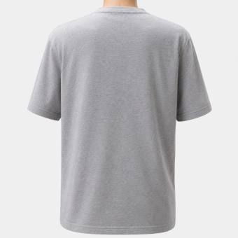 CAMISETA MASCULINA MESCLA MEDIO, LOGO EMBORRACHADA