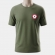 CAMISETA MASCULINA VERDE MUSCO, LOGO EMBORRACHADA