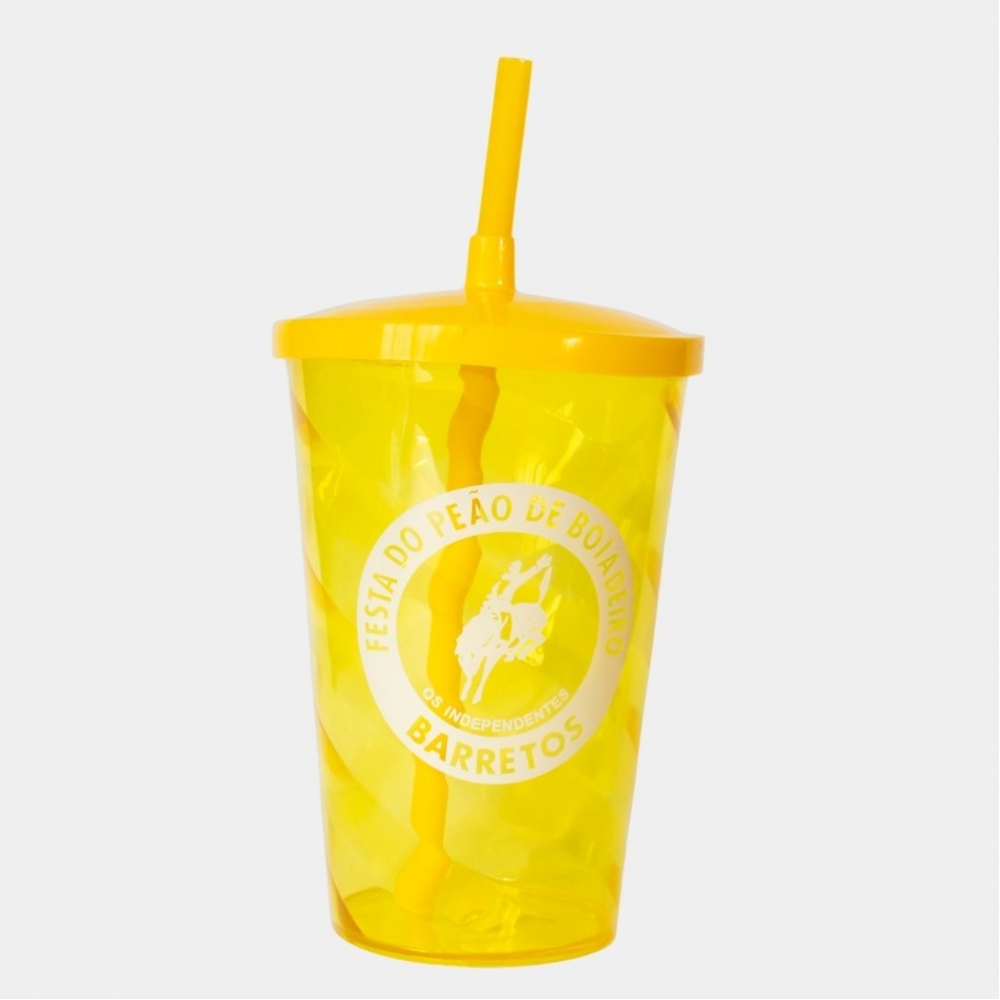 COPO ACRILICO EUPHORIA PINK 450ML (VARIADOS) - AMARELO