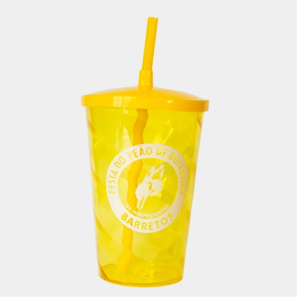COPO ACRILICO EUPHORIA PINK 450ML (VARIADOS) - AMARELO