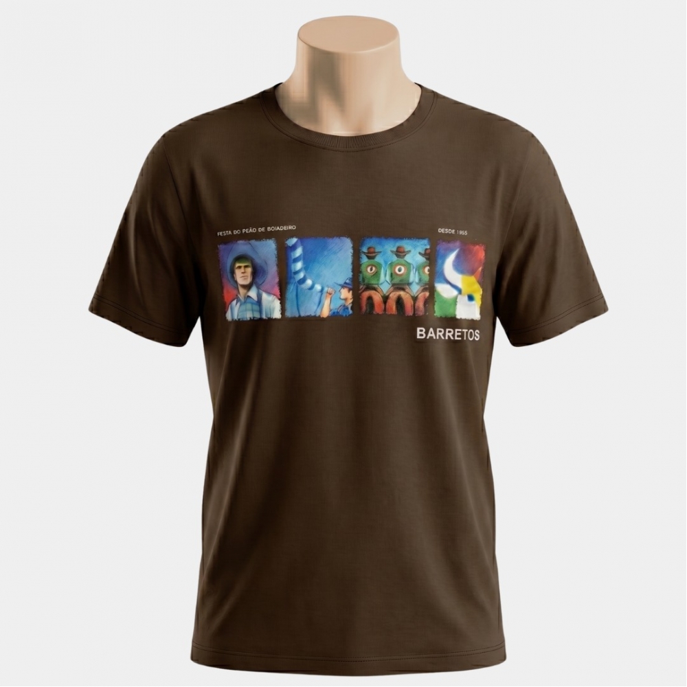 CAMISETA MASCULINA LOGO EXCLUSIVA - CAMISETA MASCULINA LOGO EXCLUSIVA-MARROM-M