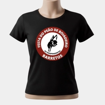 CAMISETA FEMININA PRETA (ROSETA)