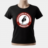 CAMISETA FEMININA PRETA (ROSETA)