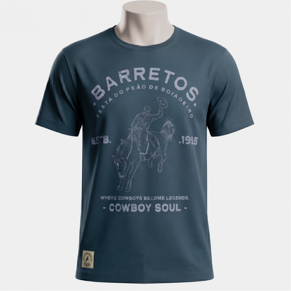 CAMISETA MASCULINA  LOGO ESTAMPA FRONTAL - CAMISETA MASCULINA LOGO ESTAMPA FRONTAL-CINZA-G