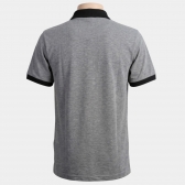 POLO MASCULINA LOGO BASICA - POLO MASCULINA LOGO BASICA-CINZA MESCLA-M