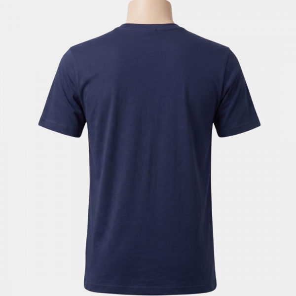 CAMISETA MASCULINA  LOGO BARRETOS - CAMISETA MASCULINA LOGO BARRETOS AZUL MARINHO-G
